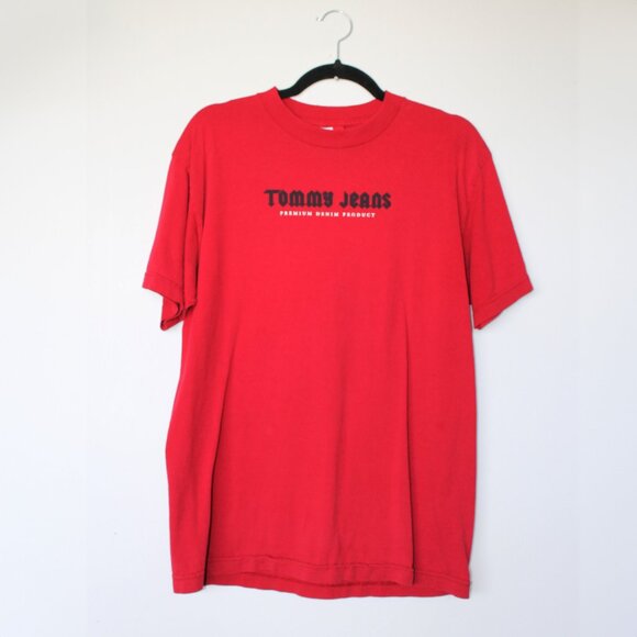 90s Vintage Tommy Hilfiger Graphic T Shirt Medium - Picture 2 of 8